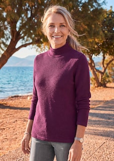 Feiner Strickpullover mit Stehkragen thumbnail 7