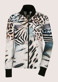 Sweatjack met opstaande kraag en animalprint thumbnail 7