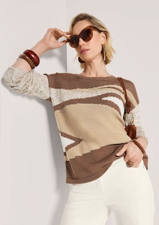 Rundhals-Pullover mit Intarsien thumbnail 5