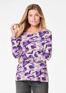 Langarmshirt mit auffälligem Muster thumbnail 1