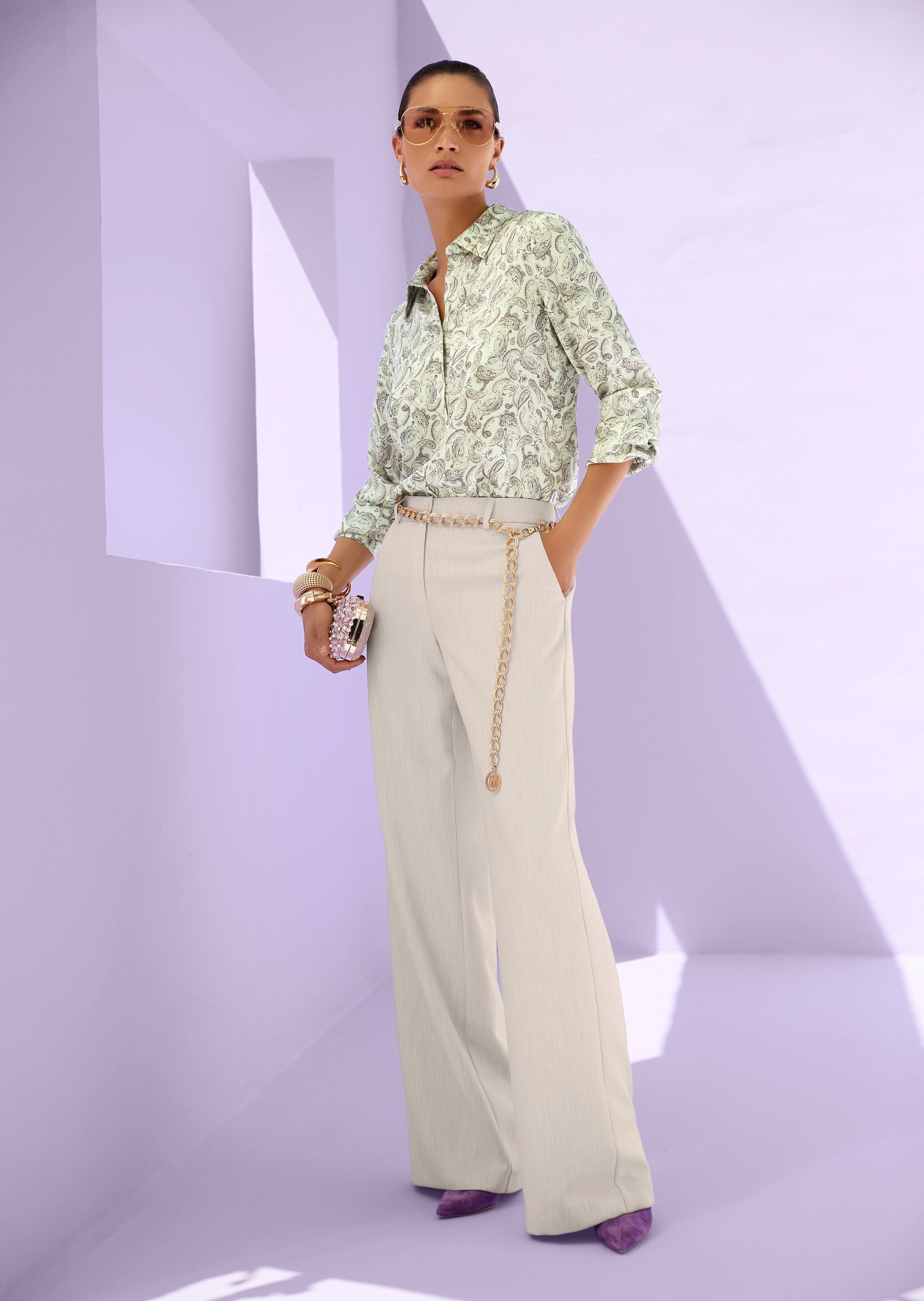 Bluse mit Allover-Print