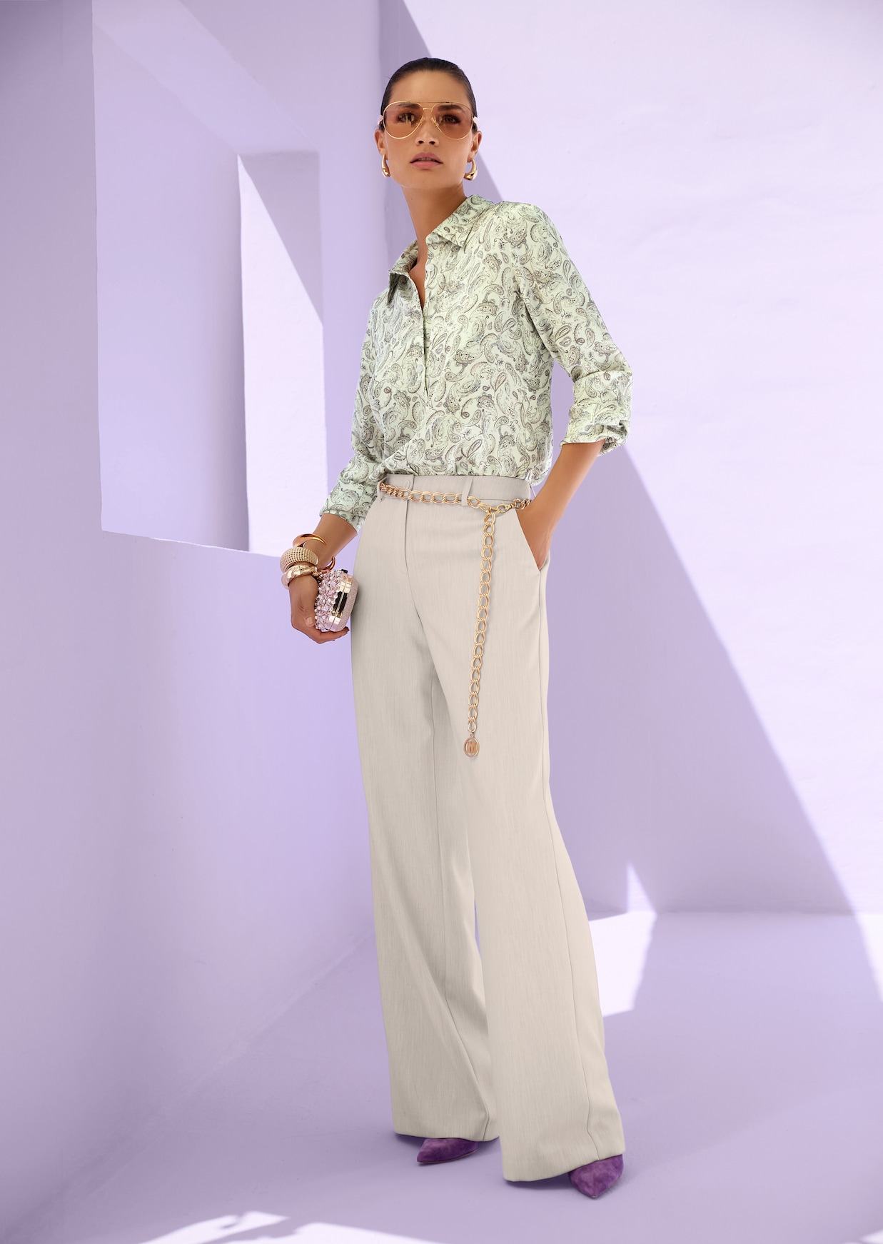 Bluse mit Allover-Print