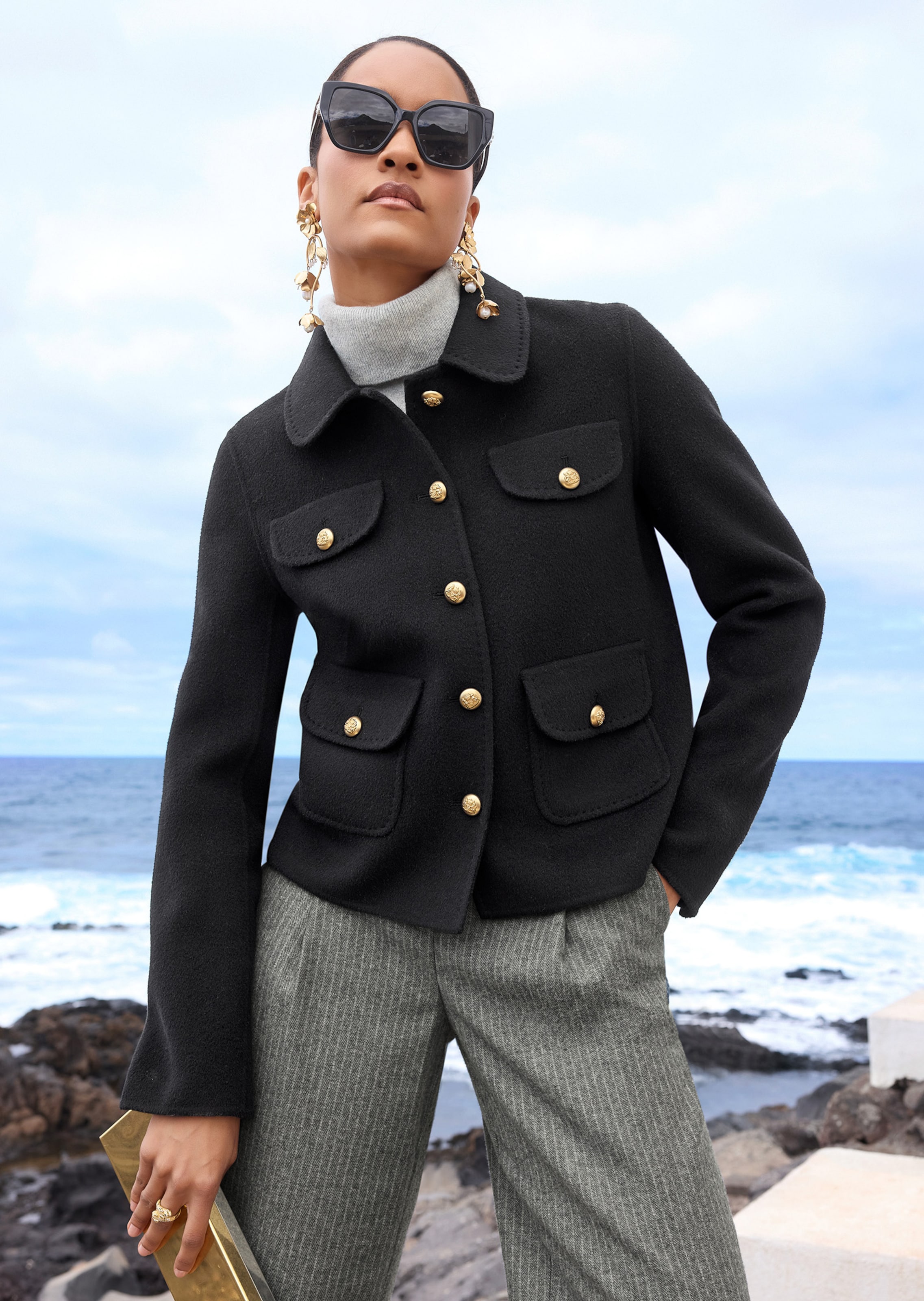 Veste double face dans un style utilitaire mode