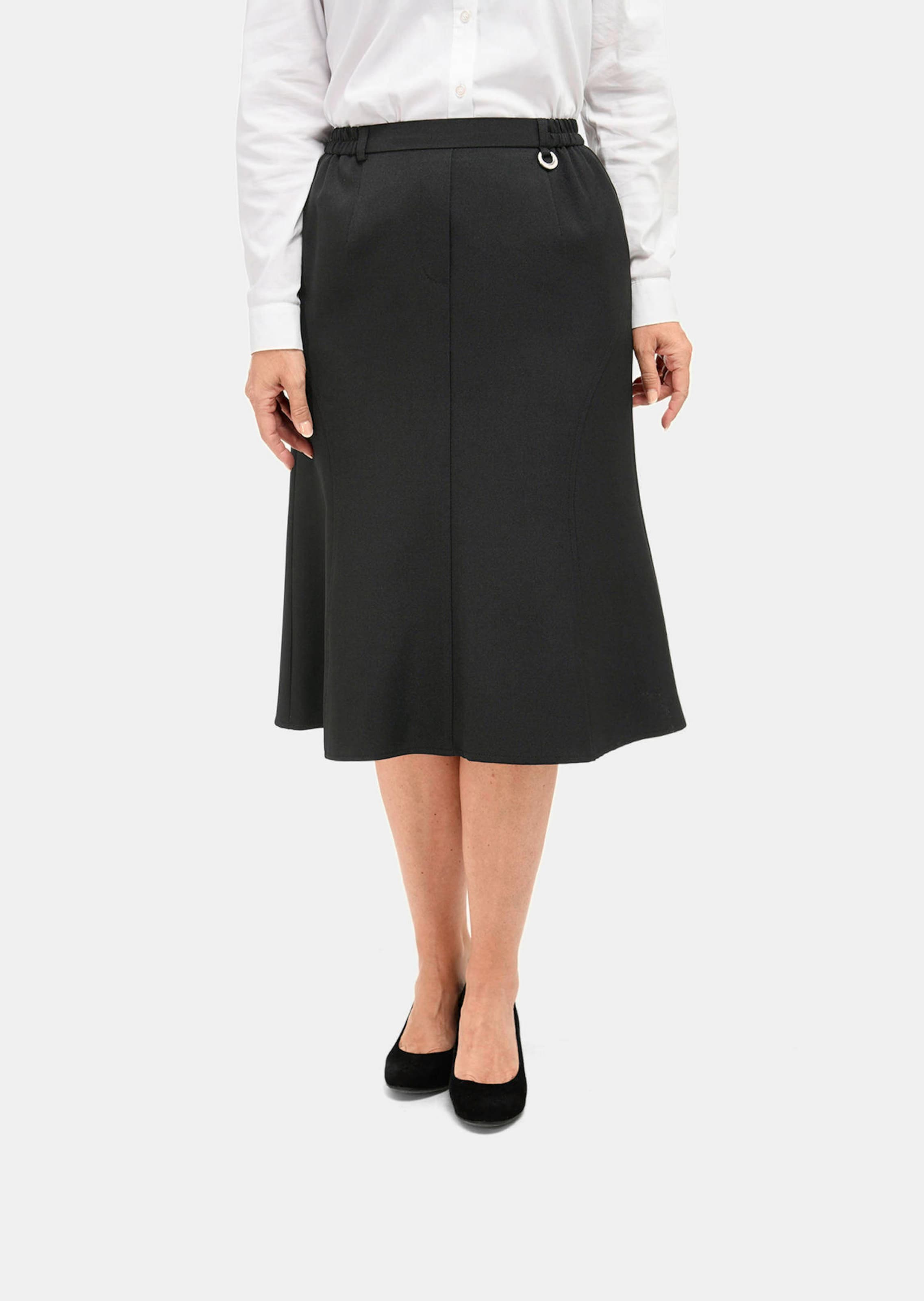 Kreukarme rok met SilverFresh-bewerking en elastische tailleband