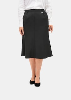Kreukarme rok met SilverFresh-bewerking en elastische tailleband thumbnail 1