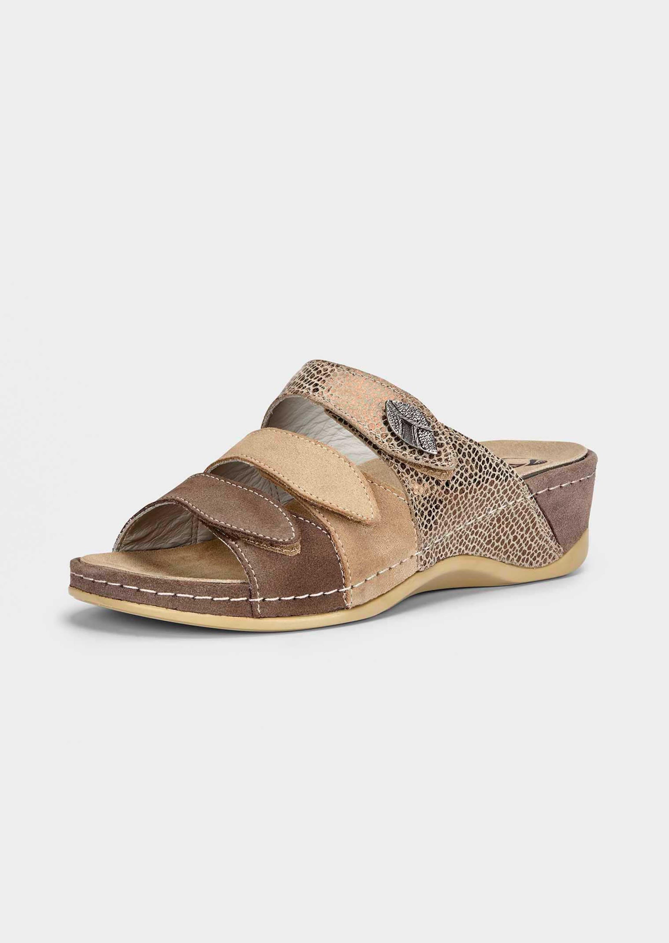 Sandalen van leer met memory voetbed