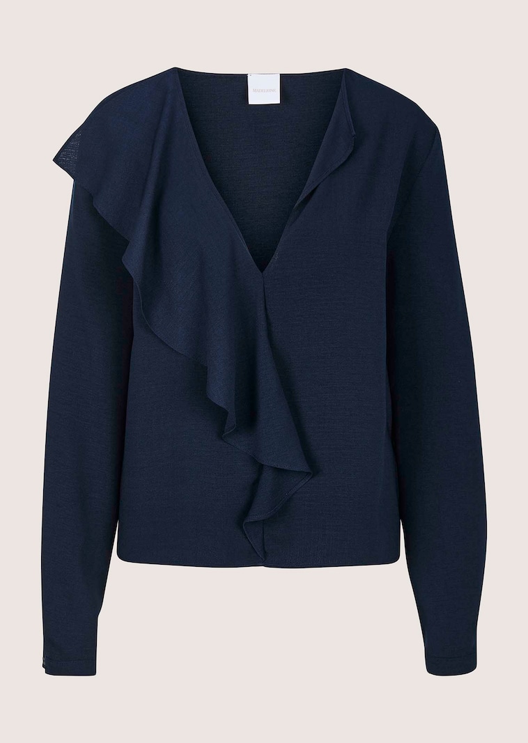 Volantbluse mit langen Ärmeln