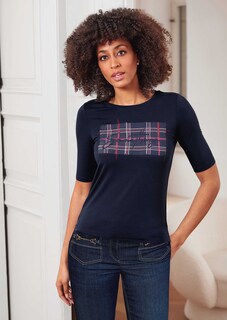 Half-sleeved shirt with unique print thumbnail 1