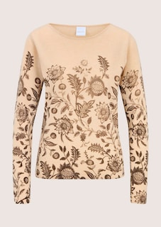 Pull en cachemire avec imprimé floral thumbnail 7