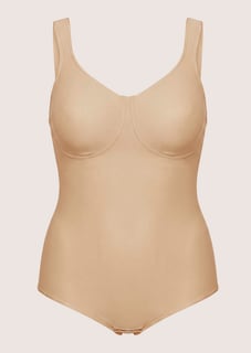 Shaping bodysuit with built-in non-wired bra thumbnail 5