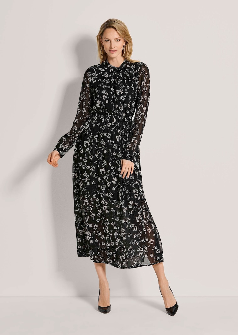 Langes Kleid in Wickeloptik