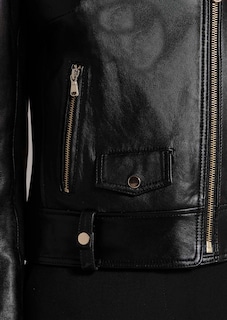Biker jacket made from lamb nappa leather thumbnail 6