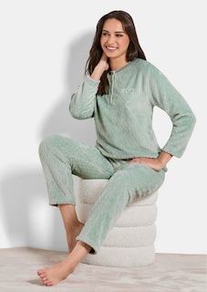 Tenue d’intérieur en polaire à effet structuré thumbnail 3
