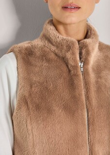 Gilet en fausse fourrure avec zip de fermeture thumbnail 6
