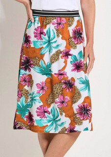 Jerseyrock mit Animal Print und Blumen thumbnail 7