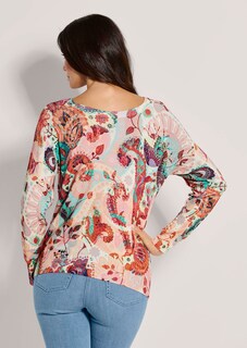 Rundhals-Pullover mit Unikat-Print thumbnail 4