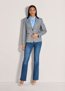 Blazer mit Samt-Akzenten thumbnail 3