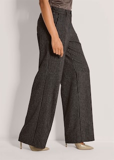 Pinstripe trousers with wide-leg trousers thumbnail 5