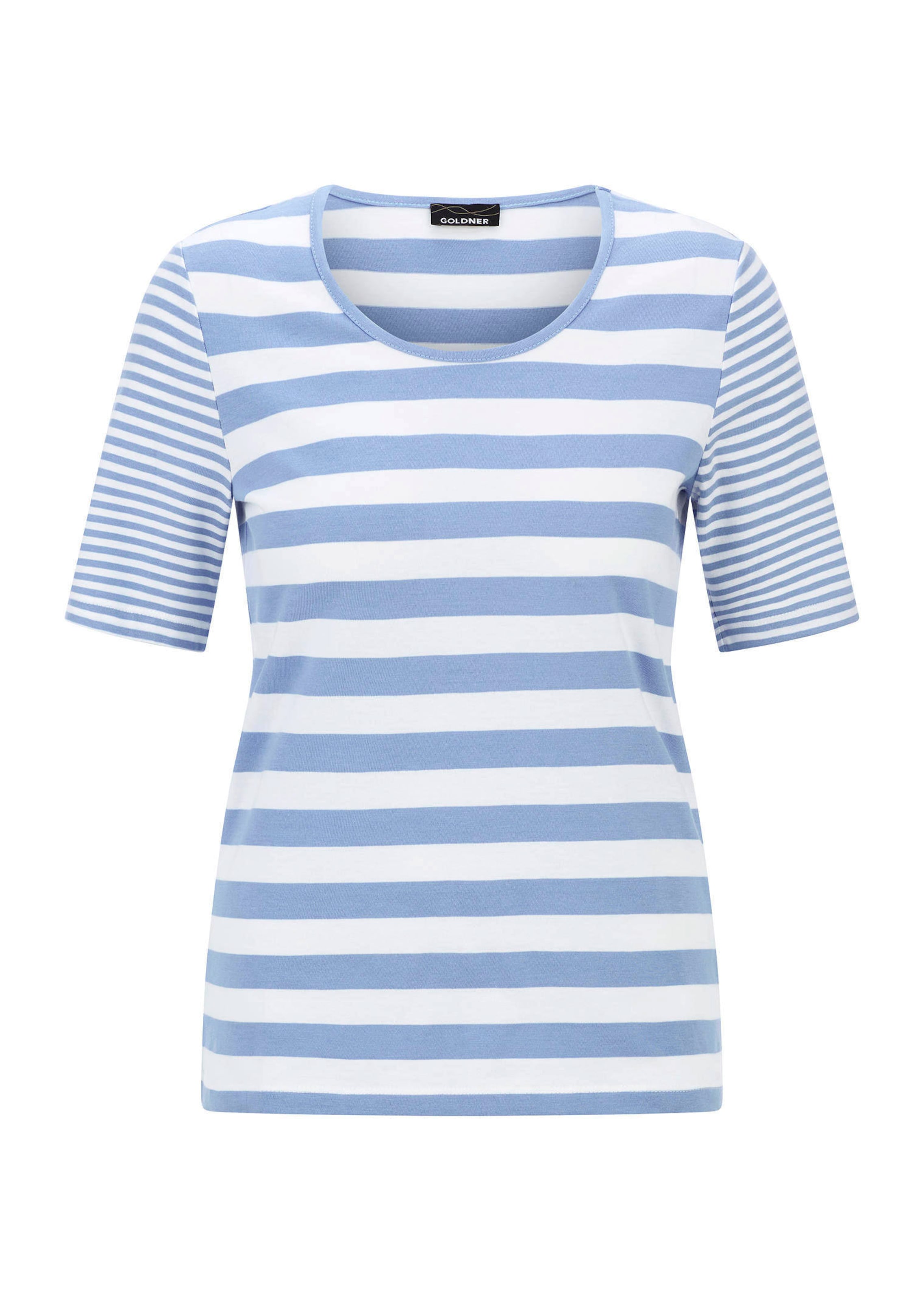 Gestreept shirt van zachte katoenmix