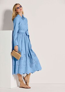 Hemdblusenkleid mit Lochstickerei thumbnail 5
