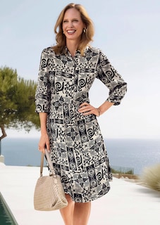 Hemdblusenkleid aus Viskose-Satin thumbnail 7