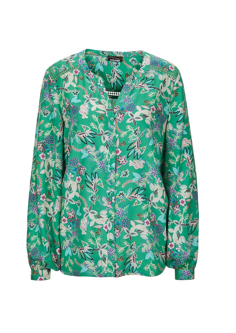 Bluse mit weiten Ärmeln & Paisley-Muster