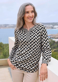Blouse imprimée en satin de viscose thumbnail 7