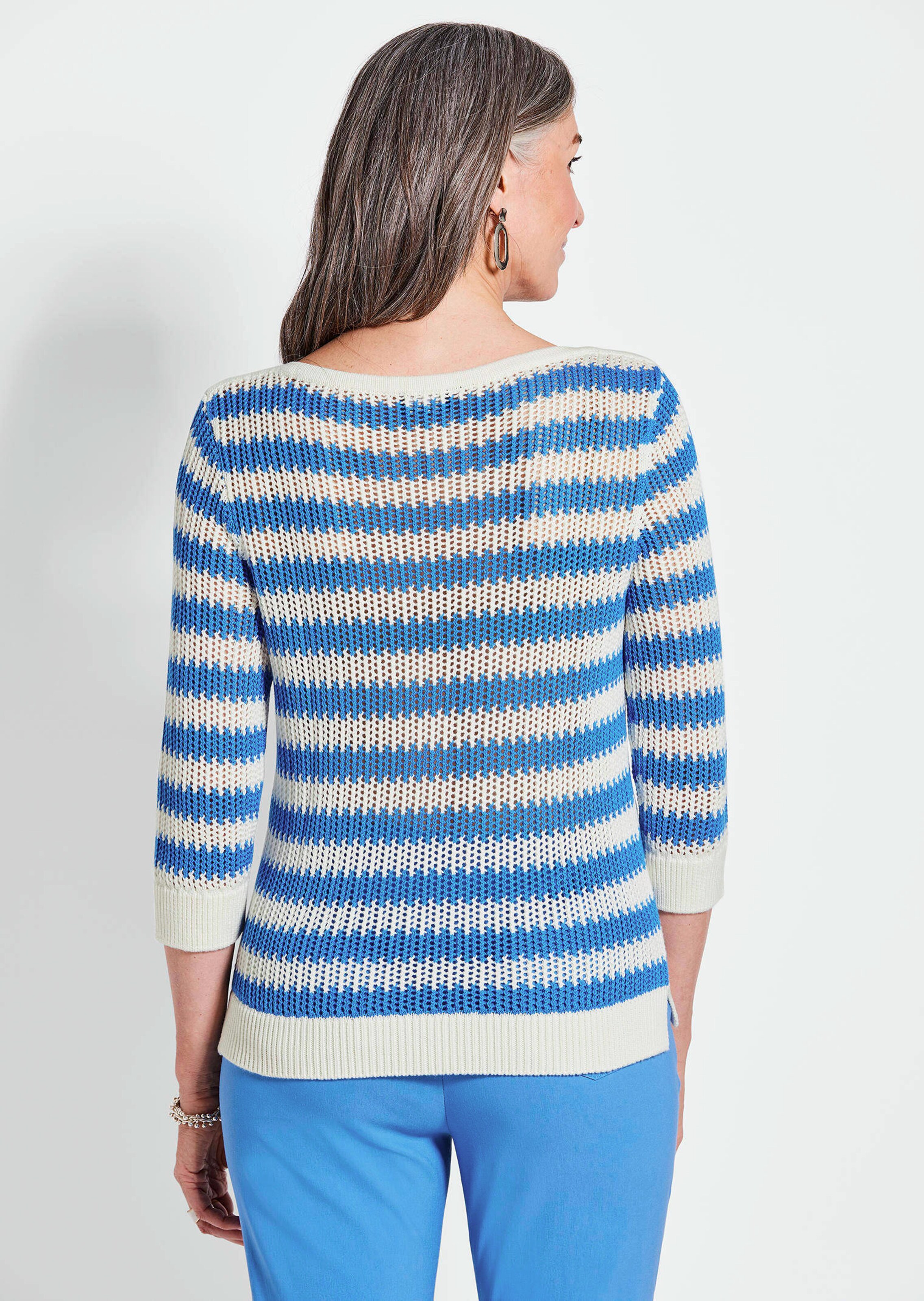 Pull en tricot orné de rayures thumbnail 3