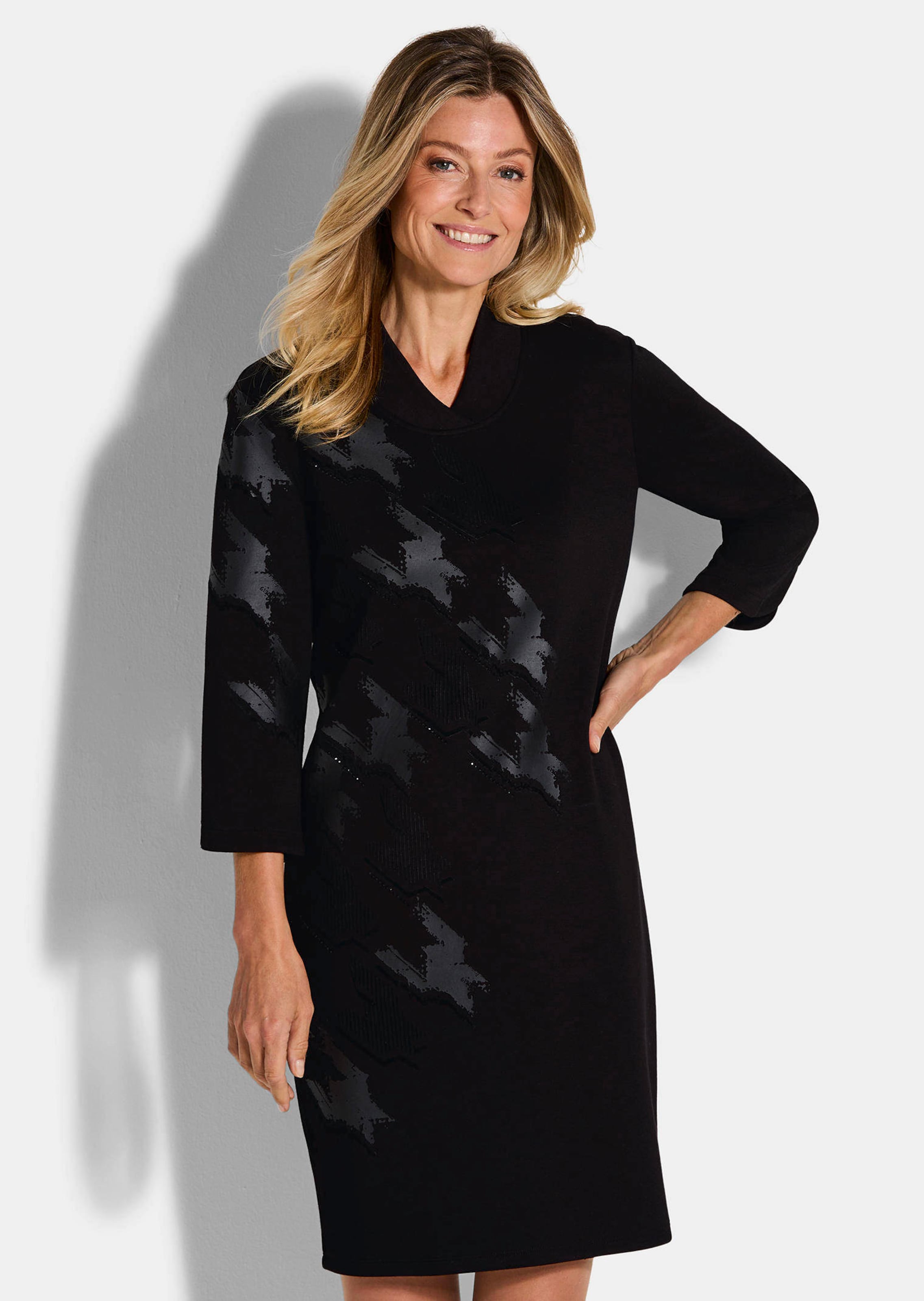 Jerseykleid mit edlem Frontprint