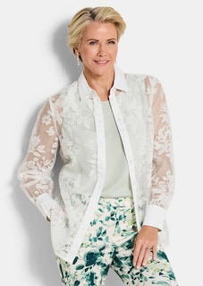 Ausbrenner-Bluse mit Blumenmuster thumbnail 1