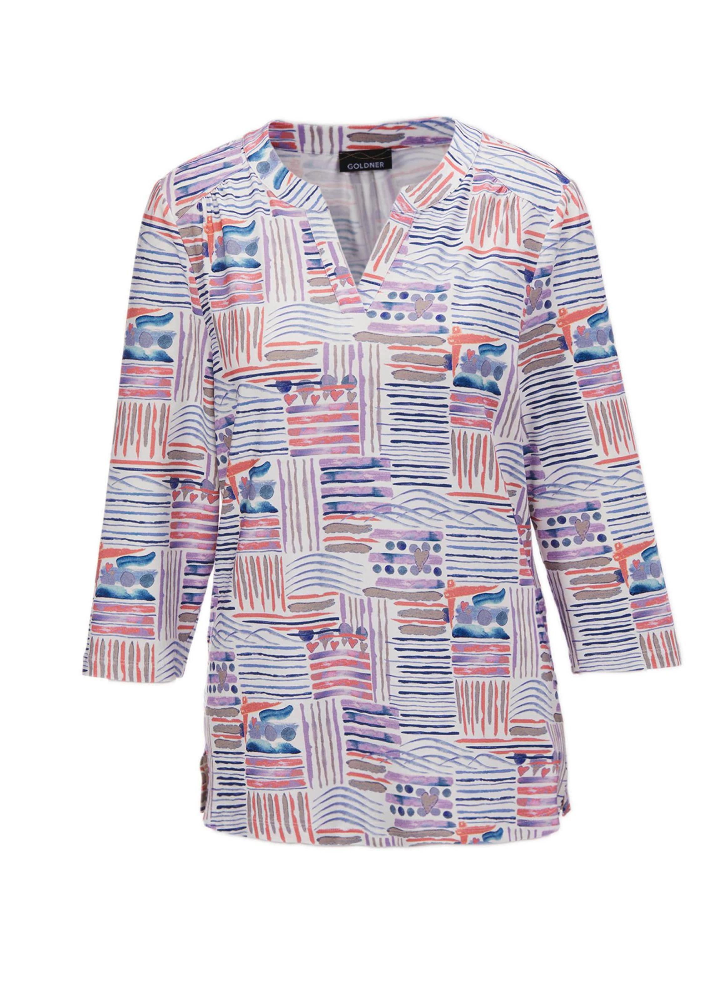 Gedessineerd tuniekshirt met een opstaande kraag