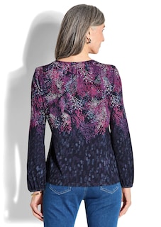 T-shirt en jersey avec motif à petits pois thumbnail 3