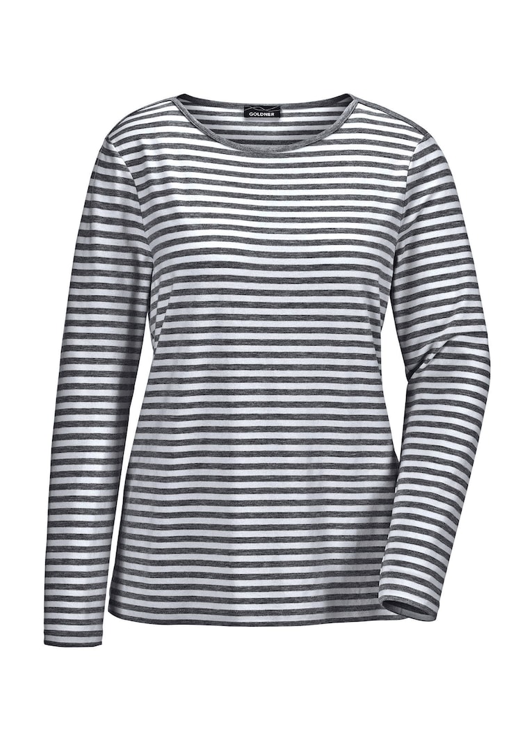 Ringelshirt mit U-Boot-Ausschnitt