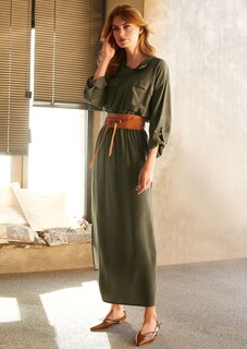 Langes Kleid mit modisch sportiver Note thumbnail 1