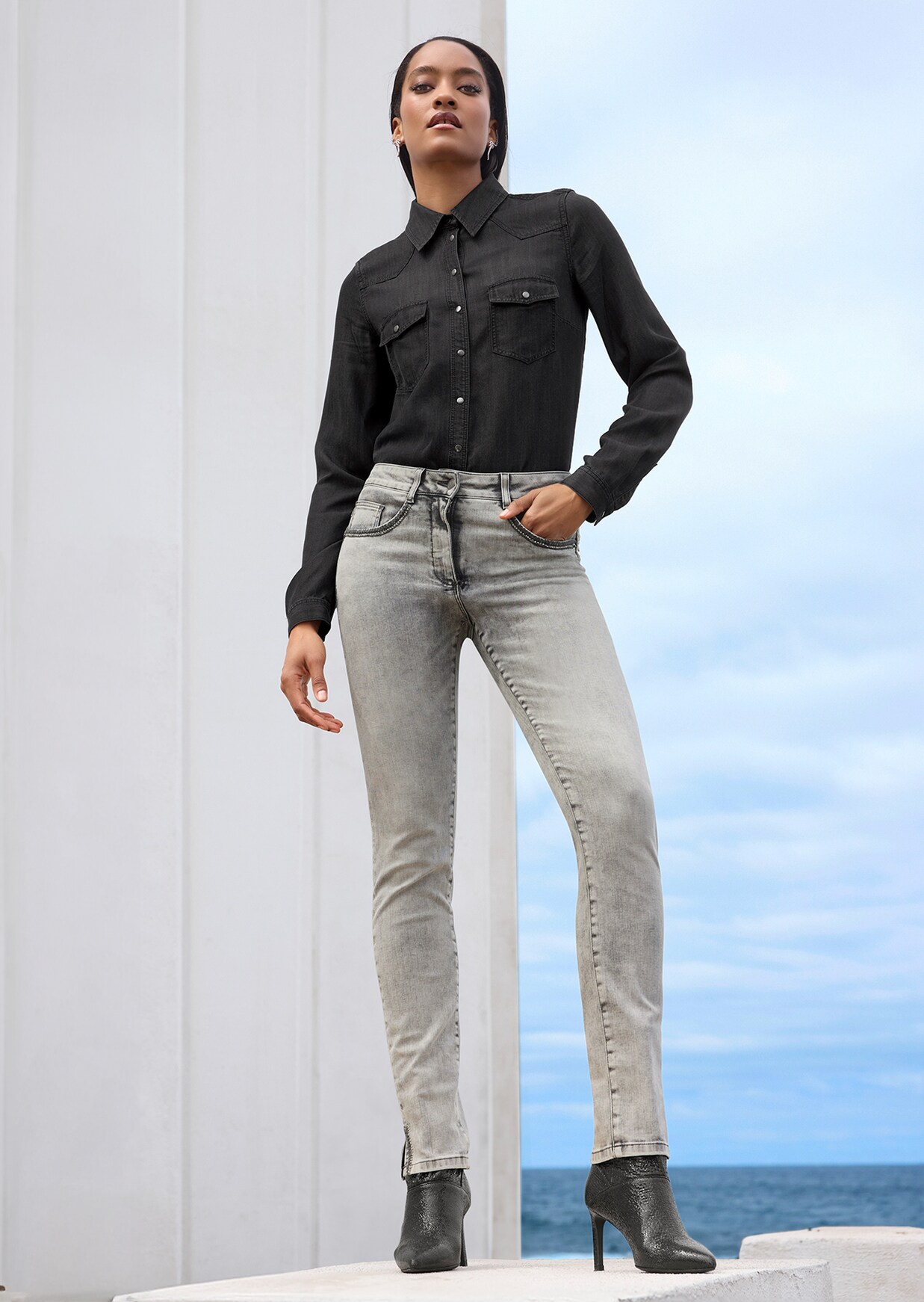 Chemisier style denim