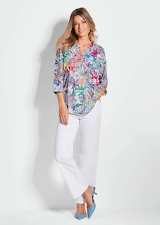 Farbbrillante Druckbluse mit liebevollen Details thumbnail 2