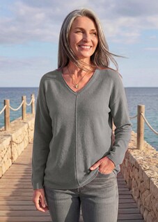 Kaschmirpullover mit V-Ausschnitt thumbnail 7