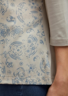 Soepel blouseshirt met glanzende paisley-print thumbnail 5