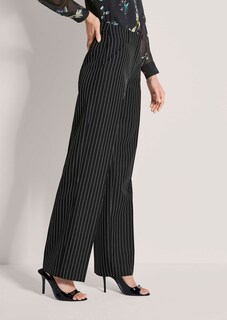 Pantalon à fines rayures à jambe large thumbnail 4