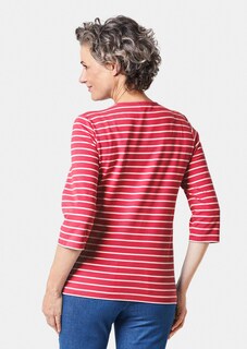 Ringelshirt mit hochwertigen, garngefärbten Ringeln – auch nach häufigem Waschen bleibt die Farbe lange schön. In formstabiler Baumwoll-Elasthan-Qualität. Länge ca. 66 cm in Gr. 46, ca. 62 cm in Gr. 23. thumbnail 2