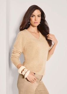 Schurwoll-Pullover mit V-Ausschnit thumbnail 5