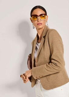 Jersey blazer with a honeycomb pattern thumbnail 5