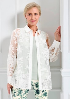 Ausbrenner-Bluse mit Blumenmuster thumbnail 7