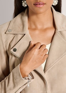 Kid suede biker jacket thumbnail 6