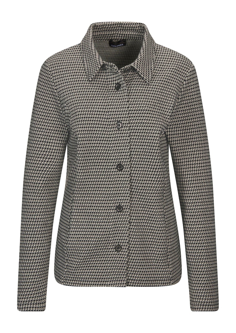 Hemdjacke mit Pepita-Muster