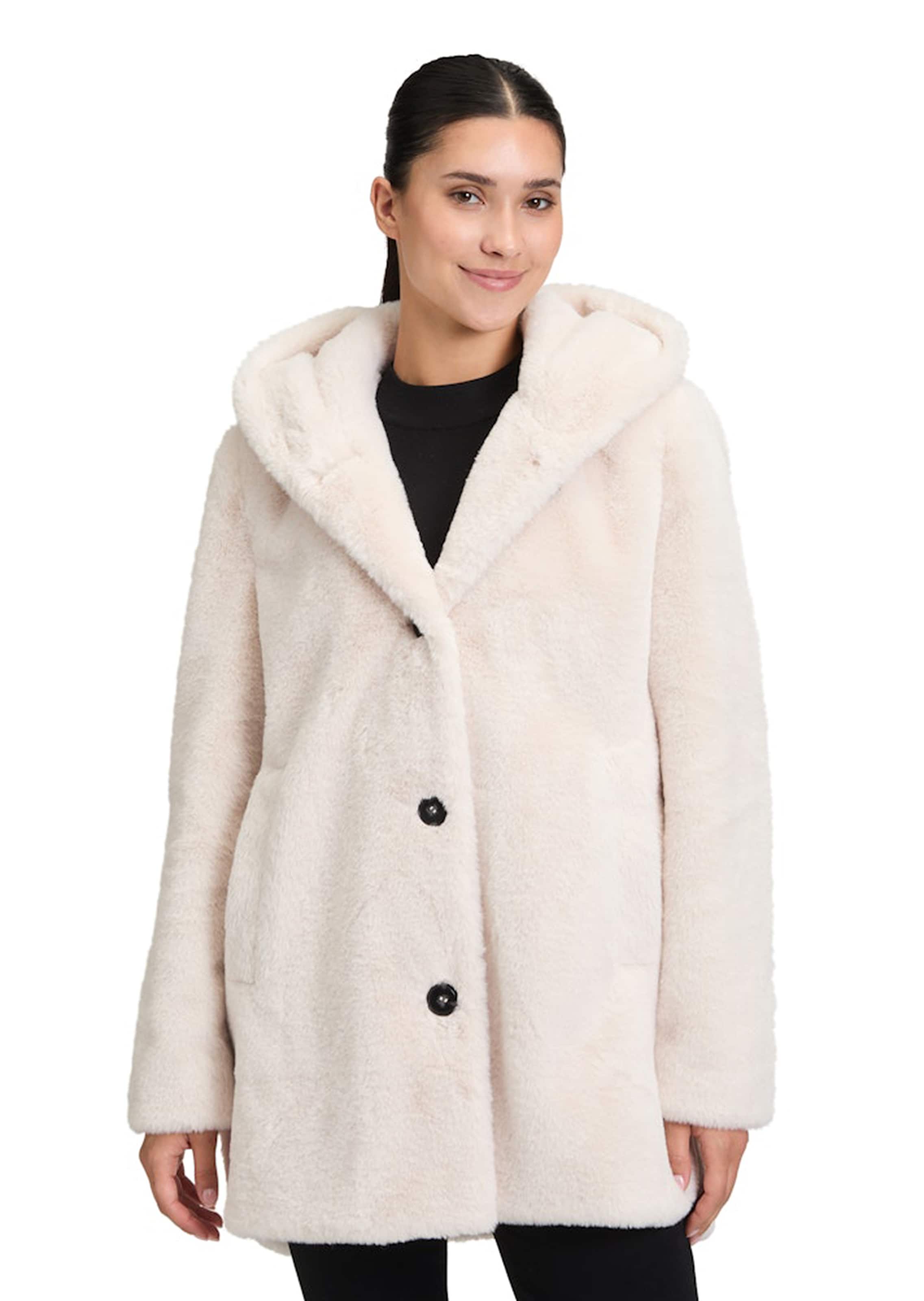 Manteau douillet en fausse fourrure