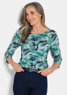 Jersey shirt met bloemenmotief thumbnail 4