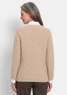 Strickjacke mit Merinowolle im Zickzack-Muster thumbnail 3