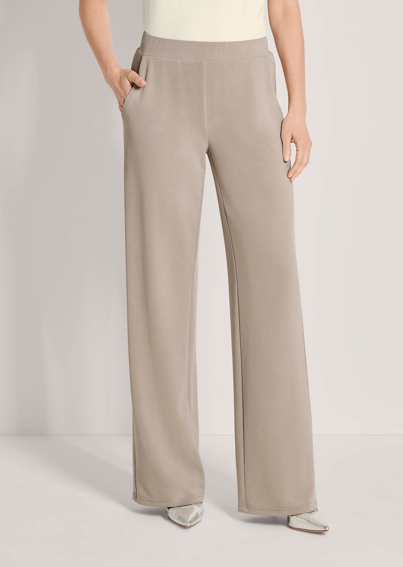 Pantalon à taille élastique en jersey doux