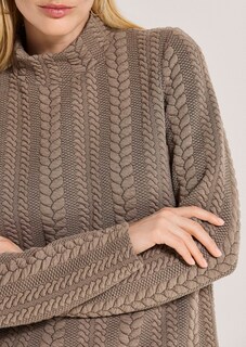 Sweatshirt mit Zopfstruktur thumbnail 6